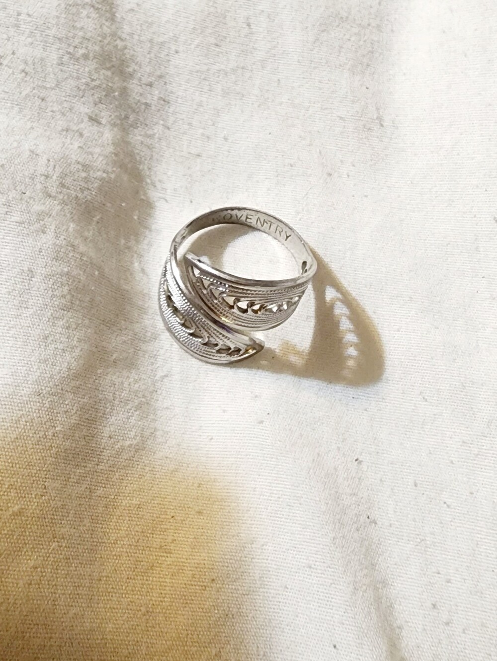 Silver Leaf Wrap Ring